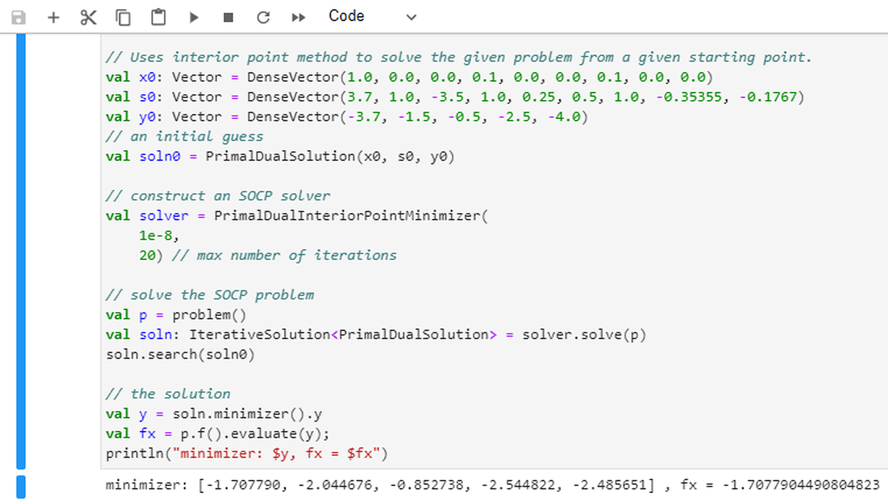 S2 Second order conic programming