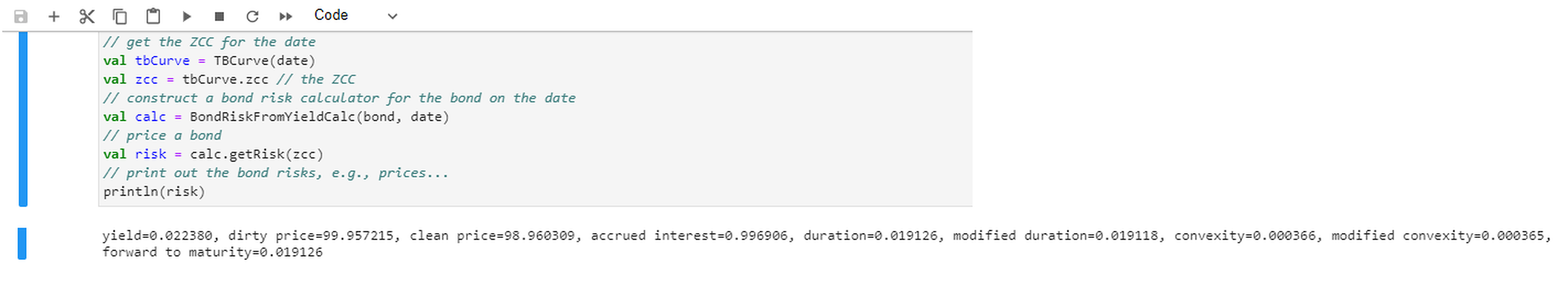 SuperCurve bond risk analytics in S2