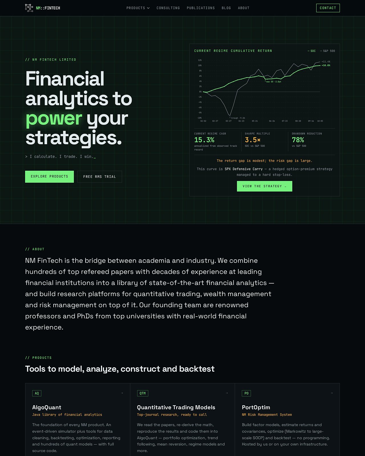 Front page preview of NM FinTech