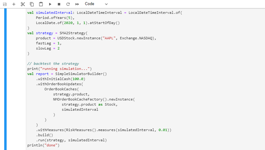 AlgoQuant backtesting